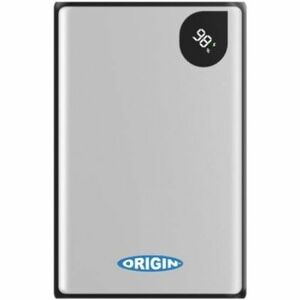 Origin Power Bank - Silver - For Notebook, Netbook - Lithium Ion (Li-Ion) - 20000 mAh - USB Type-C Connector - 2 x USB - S