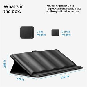 Spigen Remote Control Remote Control Holder - 72.4 mm x 267 mm x 197.4 mm x - PU Leather - Black - Scratch Protection, Sec