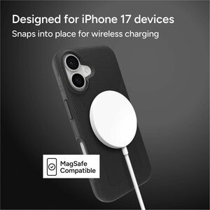 ZAGG Luxe Snap Case for Apple iPhone 17 Smartphone - Textured Grip - Black - Drop Resistant, Impact Resistant, Scratch Res