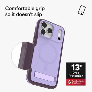 ZAGG Sedona Snap Case for Apple iPhone 17 Pro Max Smartphone - Dusty Grape - Impact Absorbing, Drop Resistant, Shock Absor
