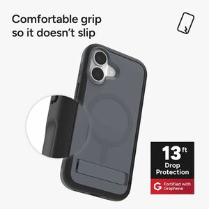 ZAGG Sedona Snap Case for Apple iPhone 17 Smartphone - Charcoal Grey - Impact Absorbing, Drop Resistant, Shock Absorbing, 