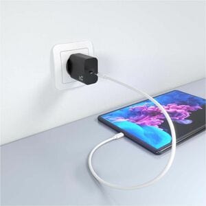CARGADOR GAN 30W 1XUSB-C PD3.0 NEGRO