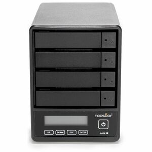Rocpro U35 Professional 96TB RAID Drive - 24x4TB HDD - 7200 RPM - RAID 0/5/JBOD - USB 3.2 Gen 1 - 4-Bay - Hot Swap Tray - 