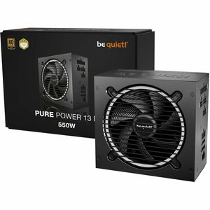 be quiet! Pure Power 13 L13-M-550W EPS12V, EPS 2.92, ATX 3.1 Modular Power Supply - 550 W - Black - Internal - 120 V AC, 2