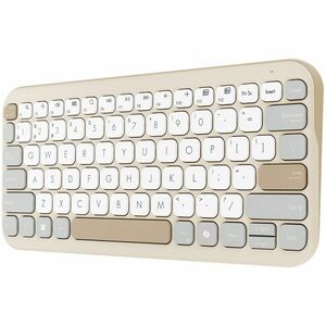 Asus Marshmallow KW100-OM-CP Keyboard - Wireless Connectivity - Oat Milk - Scissors Keyswitch - Bluetooth - 5 - 10 m (393.