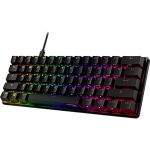 HyperX Alloy Origins 60 Rugged Gaming Keyboard - Cable Connectivity - USB Type C Interface - RGB LED - English (US) - Blac