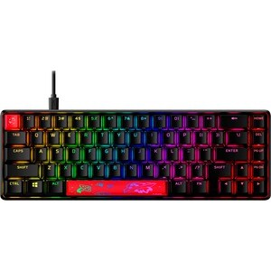 HP Alloy Origins 65 Gaming Keyboard - Cable Connectivity - USB Type C Interface - RGB LED - English (US) - Black - Mechani