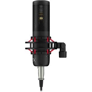 HyperX Condenser Microphone - Black - Cardioid - Shock Mount, Boom Mountable, Stand Mountable - 3-Pin XLR
