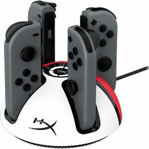 HyperX ChargePlay Quad 2 Docking Cradle for Controller, Gaming Console - 4 Slot - Charging Capability - Black