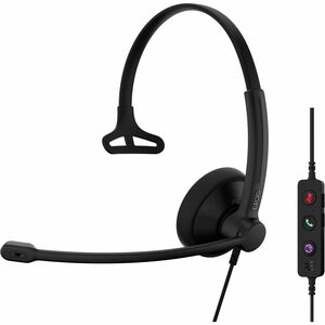 EPOS IMPACT 100 Wired Over-the-head, On-ear Mono Headset - Black - Microsoft Teams Certification - Monaural - Supra-aural 