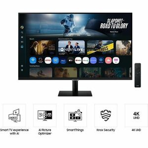 Samsung S32FM700UU 32 Zoll Class 4K UHD Smart-LCD-Monitor - 16:9 Format - Schwarz - 81,3 cm (32 Zoll) Viewable - Vertical-