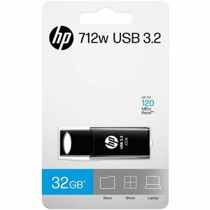 HP 712w 32 GB USB 3.2 (Gen 1) Type A Flash Drive - Black - 120 MB/s Read Speed