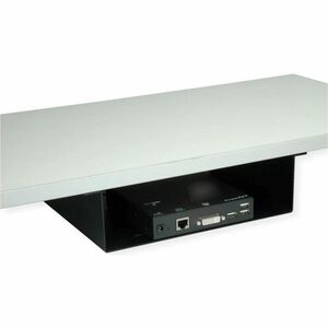 Roline Tischhalterung für Mini-PC, CPU-Halterung, KVM-Umschalter, Thin Client, CPU, PC - Schwarz - max. 10 kg Traglast - S