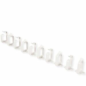 Roline Cable Routing - Light Grey - 10 Piece Pack - Cable Management Bracket - Sheet Steel