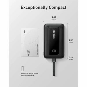Cargador portátil ANKER Zolo A1688 - Negro - Para iPhone, iPad Air, iPad Pro, MacBook Air, MacBook Pro, Smartphone, Smartw