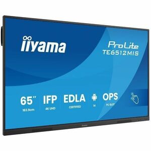 iiyama TE6512MIS-B4AG 1651 mm 4K UHD LCD Collaboration Display - ARM Cortex A72 + A53 - 8 GB - Touchscreen - 16:9 Seitenve