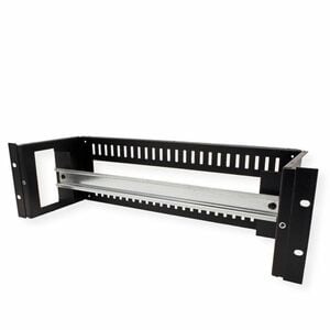 Roline 3U Top-Hat Rail Support - Black - Steel
