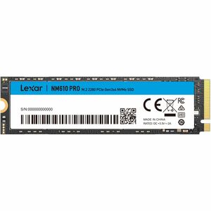 SSD Lexar® NM610PRO M.2 2280 PCIe Gen3x4, 2 To, jusqu'à 3300 Mo/s en lecture et 2600 Mo/s en écriture - Notebook, Ordinate