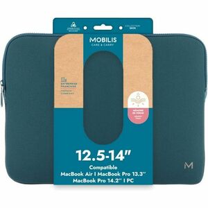 MOBILIS Skin Carrying Case (Sleeve) for 31.8 cm (12.5") to 35.6 cm (14") Notebook - Prussian Blue, Grey