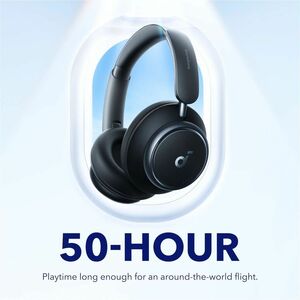 soundcore Space Q45 Wired/Wireless Over-the-head Stereo Headset - Black - Binaural - Circumaural - Bluetooth - Noise Cance