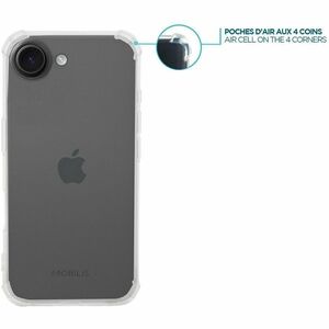 MOBILIS R Series Case for Apple iPhone 16e Smartphone - Transparent - Anti-slip, Scratch Resistant, Drop Resistant, Impact