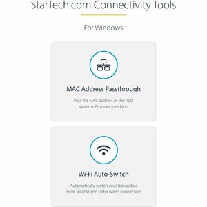 StarTech.com Gigabit Ethernet Adapter for Computer, Notebook - 10/100/1000Base-T - Desktop - USB Type C ASIX - AX88179 - 2