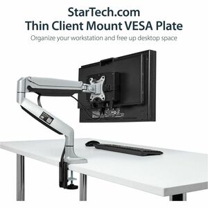 StarTech.com ACCSMNT Mounting Bracket for CPU, Thin Client, Docking Station, USB Hub, Monitor, Mac mini - Black - 5 kg Loa