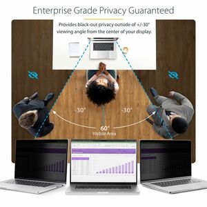 StarTech.com Anti-glare Privacy Screen Filter - 1 - For 38.10 cm (15") LCD MacBook Air - Blue Light Reduction - Fingerprin