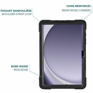 MOBILIS Robust Tasche für 27,9 cm (11 Zoll) Samsung Galaxy Tab A9+ Tablet - Schwarz - Silikon Außenmaterial - Stoßdämfpend