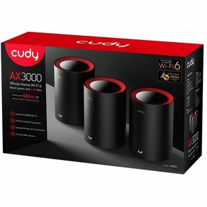 Cudy M3000 Wi-Fi 6 IEEE 802.11 a/b/g/n/ac/ax Ethernet Wireless Router - Dual Band - 2.40 GHz ISM Band - 5 GHz UNII Band - 