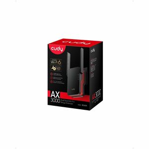 Cudy RE3000 Dual Band Wi-Fi 6 IEEE 802.11 a/b/g/n/ac/ax 2.35 Gbit/s Wireless Range Extender - 2.40 GHz, 5 GHz - 1 x Intern