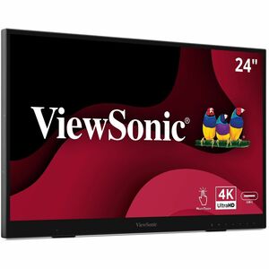ViewSonic ID2456-4K 24 Inch 4K UHD Touch Display Tablet with PCAP 10 Point Touch, Active Stylus, Built-in Kickstand, USB H