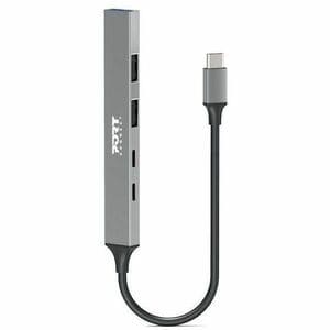 Port Connect USB Hub - USB Type C - 640 MB/s - Desktop, Mouse, Keyboard, Hard Drive, Flash Drive, Notebook - 5 Total USB P