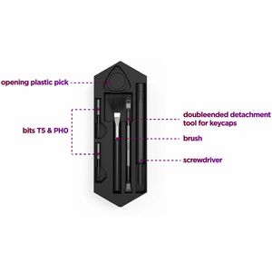 Lenovo GXH1N59367. Product colour: Black. Weight: 183 g. Packaging content: cleaning & tool box, bits holder, Bit PH0, Bit