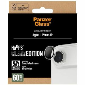 PanzerGlass Hoops Camera Lens Protector - Transparent - Glass, Silicone