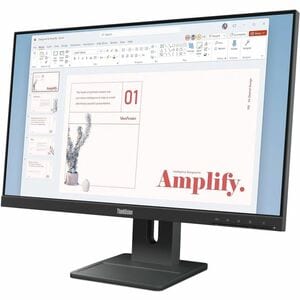 Lenovo ThinkVision E24-40 24.0" (61.0 cm) Class Full HD LED Monitor - 16:9 - Raven Black - 23.8" (60.5 cm) Viewable - In-p