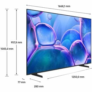 Samsung 75" Crystal UHD U7000F 4K Smart TV (2025). Dimensioni diagonale schermo: 190,5 cm (75"), Risoluzione del display: