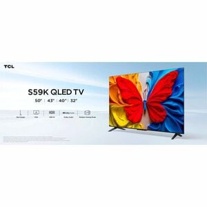 TCL S59K Serie Smart TV QLED FHD 32" 32S59K, Dolby Audio, HDR10, Android TV. Dimensioni diagonale schermo: 81,3 cm (32"), 