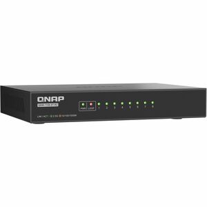QNAP QSW QSW-1108-8T-R2 8 Ports Ethernet Switch - 2.5 Gigabit Ethernet - 2.5GBase-T, 100/1000Base-T - Black - 2 Layer Supp