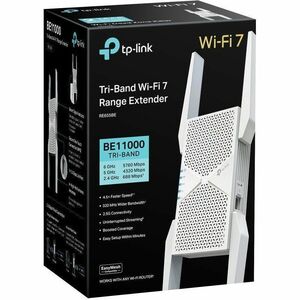 Extension pour points d'accès sans fil TP-Link RE655BE - Triples Bandes - Wi-Fi 7 - IEEE 802.11 a/b/g/n/ac/ax/be - 9,30 Gb