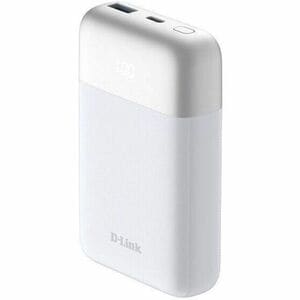 D-Link Power Bank - White - For Nintendo Switch, iPad mini - 1 x Type-A 15W, 1 x Type-C 18W - 10000 mAh - 18 W - USB Type-