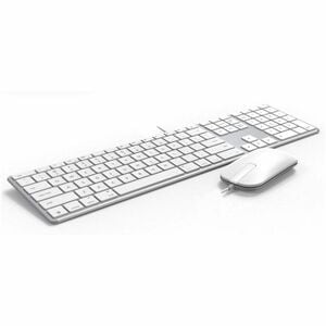 ZAGG Tastatur & Maus - Tastatur, Kabel USB-Typ C, Weiß - Maus, Kabel, USB-Typ C, Weiß - kompatibel mit Notebook, iPad, Des