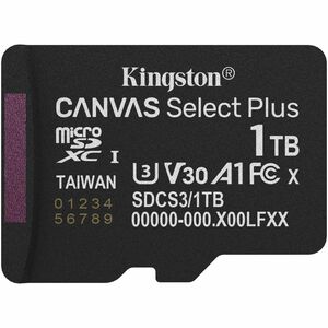 Kingston Canvas Select Plus 1 TB microSDXC - 150 MB/s Leitura