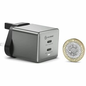 Alogic Cube 70 W AC Adapter - 1 Pack - Universal Adapter - 2 USB Type-C - For Micro USB Devices, Lightning Device, Noteboo