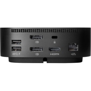 HP USB Type C Docking Station for Notebook - Black - 3 Displays Supported - 4K, 2.5K - 4096 x 2160, 1920 x 1200 - 6 x USB 