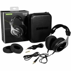 Shure SRH1540 有线 头戴式 双声道 立体声 耳机 - 头戴护耳式 - 46 欧姆 - 5 Hz 到 25 kHz - 1.80 m 线缆 - 镀金 连接器 - 降噪 - 迷你手机（3.5毫米）