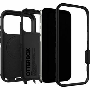 OtterBox Defender Pro Magnets with Camera Control for iPhone 17 ProMax - (Case + Holster) - Black - Poly Bag - 7.61 x 4.27