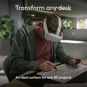 Logitech Desk Mat for Drawing - 420.12 mm Length x 595.12 mm Width x 1.78 mm Depth - Polycarbonate, Natural Rubber
