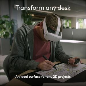 Logitech Desk Mat for Drawing - 420.12 mm Length x 595.12 mm Width x 1.78 mm Depth - Polycarbonate, Natural Rubber