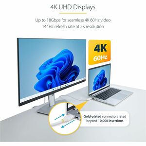 StarTech.com 3m Premium Zertifiziertes High Speed HDMI Kabel, 4K 60Hz, 1440p 144Hz, 18Gbps, UHD HDMI 2.0 Arc Kabel für TV 